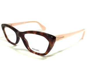 PRADA Eyeglasses Frames VPR 03Q UE0-1O1 Brown Tortoise Clear Pink 52-18-140 - Picture 1 of 11