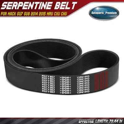 Cinto serpentina 78,44" ventilador e bomba de água para Mack GU7 GU8 2014 2015 MRU CXU CHU - Imagem 1 de 4