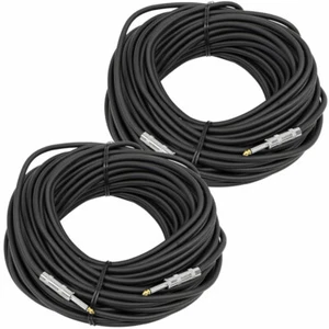 Seismic Audio NEW PAIR 100 Foot 1/4" Speaker Cables Cords Wires PA/DJ - Picture 1 of 3