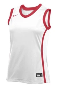 Nike Team Engineered Dri-FIT Basketball Jersey Women LARGE AV2219-109 Red White - Imagen 1 de 3