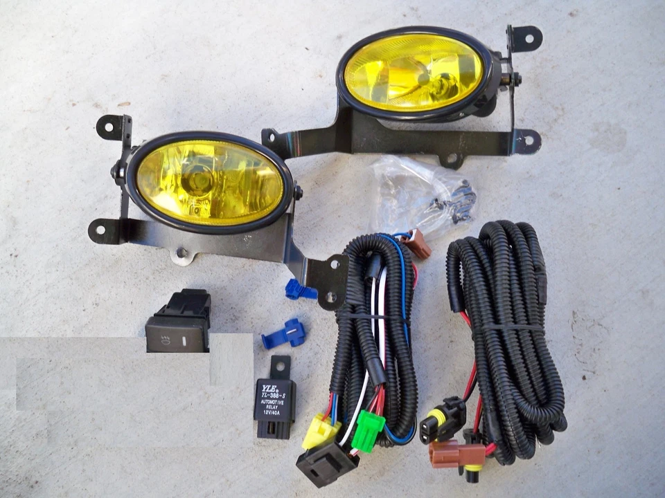 For 06-08 Honda Civic FA FG 2 door Coupe Yellow Fog Light Kit Harness Switch Si - Image 1 of 1