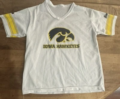 Camiseta de fútbol Franklin Iowa Hawkeyes blanca pequeña juvenil Foto 1 de 4