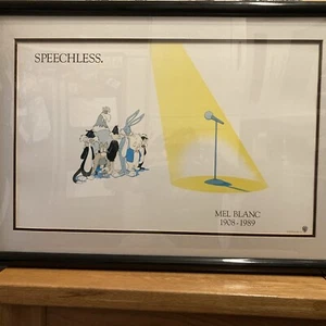 framed WB Looney Tunes Pictures. 78cms x 57cms. "Speechless" and "Friz" - Picture 1 of 3