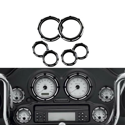 2" Gauge 4" Speedometer Instrument Burst Bezel Fit For Harley Touring 96-13 - Image 1 of 4