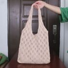 Knitting Shopping Tote Bags Large Capacity Woven Handbags Crochet Bag  Women
