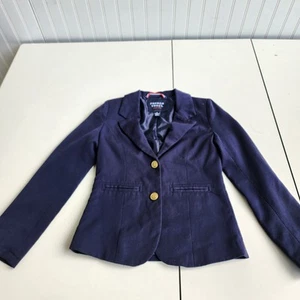 French Toast Boys' Navy Blue Gold Classic Blazer Jacket Polyester Sz 10 - Picture 1 of 11