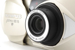 🎦[MINT] OLYMPUS μ mju  II 115 VF Champagne All Weather Film Camera FROM JAPAN - Picture 1 of 9