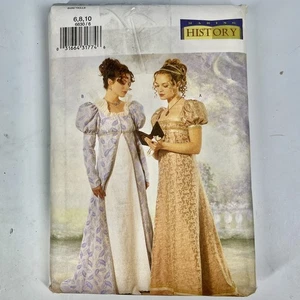 Butterick Muster 6630 Edwardian historisches Kleid Kostüm Größe 6, 8, 10 ungeschnitten - Bild 1 von 3