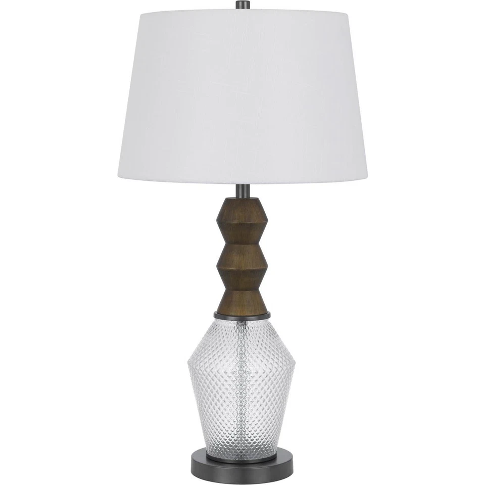 Lámpara de mesa CAL Iluminación y accesorios BO-3187TB Harlan roble oscuro y gris hierro Foto 1 de 4