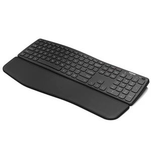 Bluetooth Universal Wave Comfortable Keyboard with Palm Rest - Multi-Device F... - Picture 1 of 7