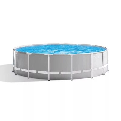 Intex 26726 Aufstellpool Prisma Frame rund Ø 457x122 cm grau - Bild 1 von 4