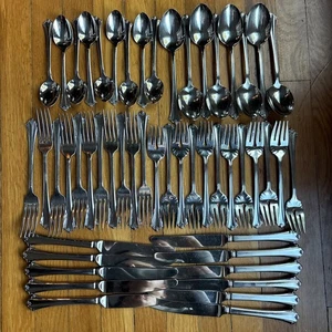 51 PC Oneida Deluxe ANTICIPATION Stainless 8 Complete Place Settings & Extras - Picture 1 of 14