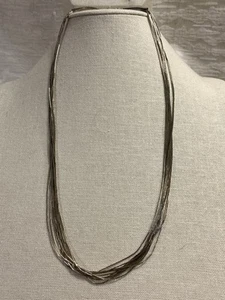 Vintage Indianer Sterlingsilber 10 mehrere Strang Halskette 24" -2964 - Bild 1 von 8