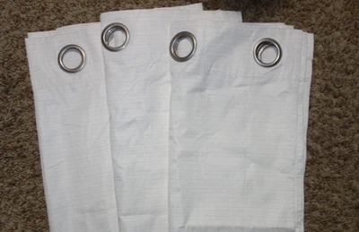 Lot 3 Sun Zero Energy Saving Insulated Grommet Curtain Panels Ivory 40"x63 inch - Image 1 of 3