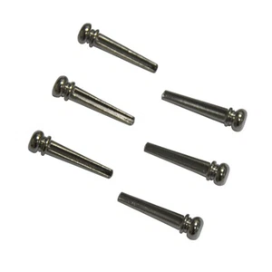 Juego de 6 pasadores de guitarra de metal para guitarra acústica Extender Tenuto plateado - Imagen 1 de 4