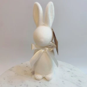 Way to Celebrate Cream Flocked Bunny Easter Decor 9" (NEW WITH TAG) - Picture 1 of 7