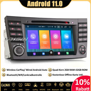 Android 11.0 GPS Autoradio DAB+CarPlay SWC for Mercedes E/CLS/G Klasse W211 W219