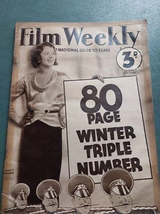 Vintage FILM WEEKLY Magazine Winter Edition NOVEMBER 1932 Janet Gaynor Laughton - Picture 1 of 16