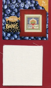 LIZZIE KATE BOXER JR "PIE" CROSS STITCH CHART + FABRIC (B22) 2008 - Picture 1 of 1