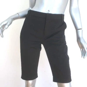 Vince Coin Pocket Bermuda Shorts Black Stretch Cotton Size 2 - Picture 1 of 9