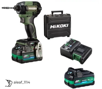 Destornillador de impacto HiKOKI WH36DD (2XHGSZ) 36V oliva con estuche cargador de batería Foto 1 de 4