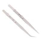 2Pcs Adjustable Stainless Steel Tweezers Set for Jewelry & Electronics-HB