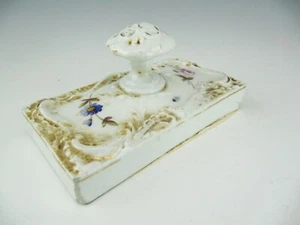 Tintenlöscher Dresden handbemalt floral gold  - Bild 1 von 7