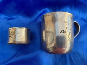 Vintage Child's EPNS Christening Cup and Napkin Ring - Picture 1 of 3