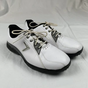 Zapatos de golf Callaway para hombre con cordones bajos botines blancos talla 8,5 - necesitan nuevos picos - Imagen 1 de 10