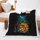 Delicious Colorful Pineapple 3D Warm Plush Fleece Blanket Picnic Sofa Couch