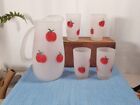 Vintage Gay Fad Frosted Pitcher & Glasses Set Of 5 