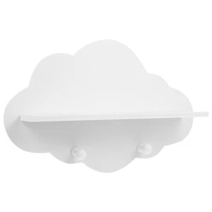 Solid Wood Partition Rack Cute White Cloud Shelf Floating Shelves Child - Picture 1 of 12