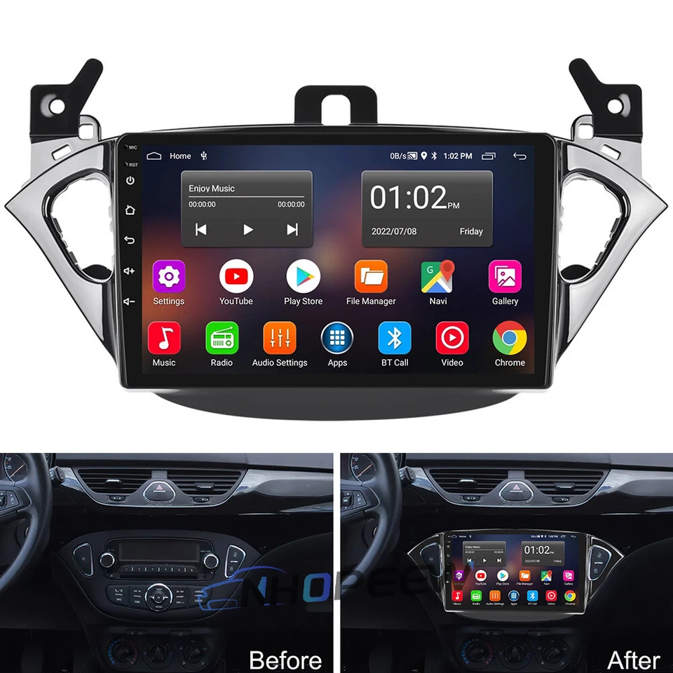 NHOPEEW 32 GB Android 13 autoradio navigazione GPS WIFI BT per Opel Corsa E 2015-2019 Adam