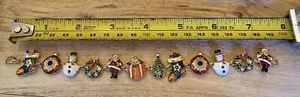 Christopher RADKO Christmas Charms Bracelet 12 Charms! - Picture 1 of 14