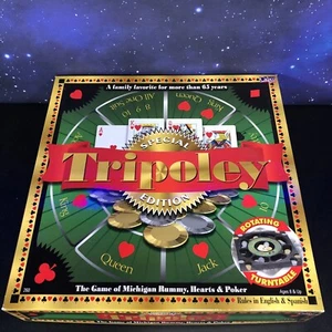 Tripoley Special Edition Open Box Complete Rotating table Rummy Poker Hearts - Picture 1 of 10