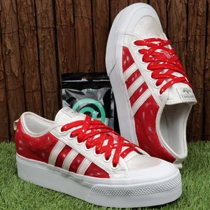 NIZZA PLATFORM RED SILVER CUSTOMISED shoes US 10 UK 8.5 EUR 42 2/3 CHN 265 J 270 - Picture 1 of 14