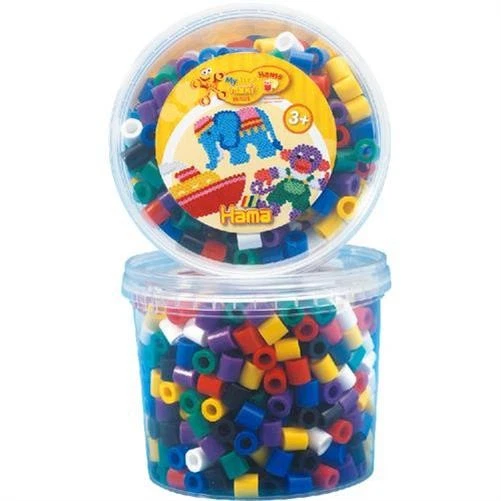 Hama Bügelperlen - HAMA Maxi Perlen Dose vollton 600Stück Perlen, Stiftplatte - Bild 1 von 1