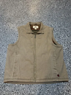 Chaleco Woolrich Dorringron Hombre Tostado Forrado de Vellón Cremallera Completa Talla XL Foto 1 de 4