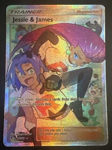 Jessie & James (Full Art) 68/68 Hidden Fates Holo Pokemon Cards TCG B48 - Picture 1 of 15