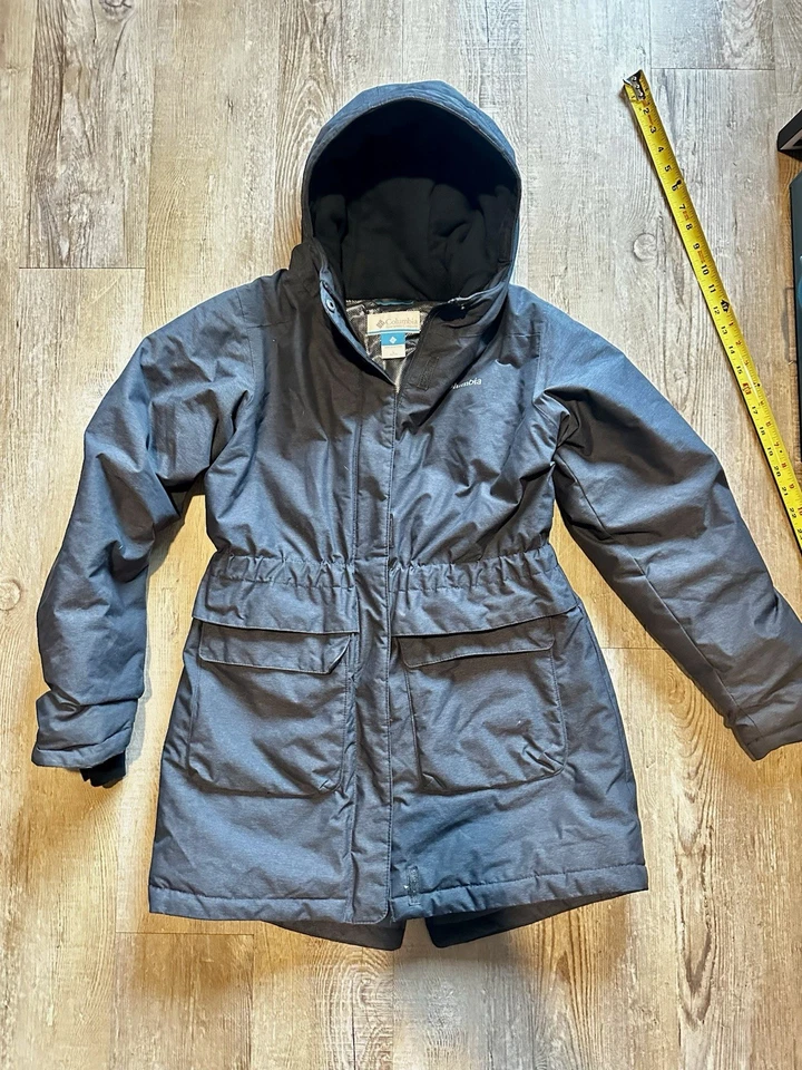 Columbia youth  Girls Lg 14/16 Puffer Hooded Jacket Water Resistant Omni Heat - Image 1 of 4