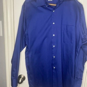 Van Heusen Button Down Hemdblusenkleid Langarm Regular Fit Blau Herren Medium - Bild 1 von 3