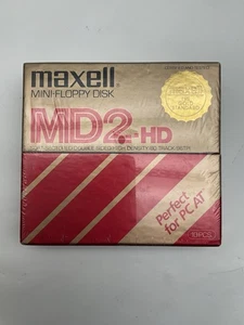 MAXELL MINI-FLOPPY DISK MD2-HD NEW SEALED 10CT BOX - Picture 1 of 2