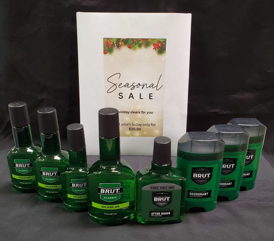 BRUT Holiday Gift Bundle After Shave/Cologne/Splash-On/Deodorant **Great Value** - Image 1 of 4