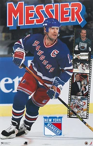 1995 Mark Messier Filmstrip New York Rangers Original Norman James Poster OOP - Picture 1 of 1