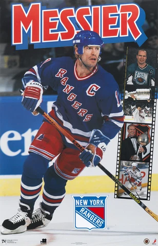 1995 Mark Messier Filmstrip New York Rangers Original Norman James Poster OOP Cover
