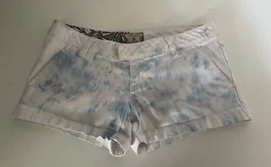 VOLCOM  youth girls tie dye low rise Chino  shorts white size 1 - Picture 1 of 6