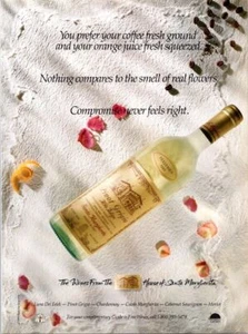 Pinot Grigio Weine aus dem Hause Santa Margherta Guten Appetit 1991 Bar Deko - Bild 1 von 1