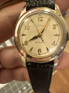 Vintage Mens 1950s Timex U.S. Time Marlin Waterproof/Dustproof Wristwatch - Picture 1 of 15