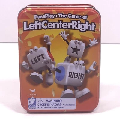 LEFT CENTER RIGHT in TIN BOX LeftCenterRIght Dice Game 100% COMPLETE - Image 1 of 4