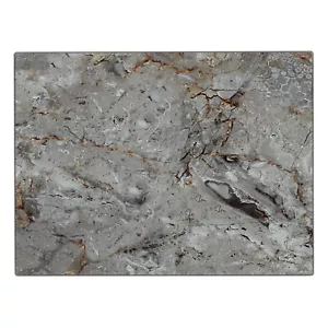 Marble Effect Glass Worktop Saver Cutting Board Non-Slip Large Chopping Kitchen - Picture 1 of 5